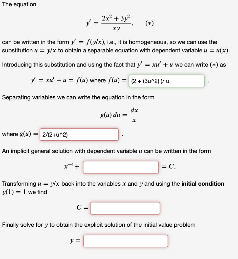 Solved An Equation In The Form 𝑦 𝑝 𝑥 𝑦 𝑞 𝑥 𝑦𝑛y P X Y Q Chegg Com