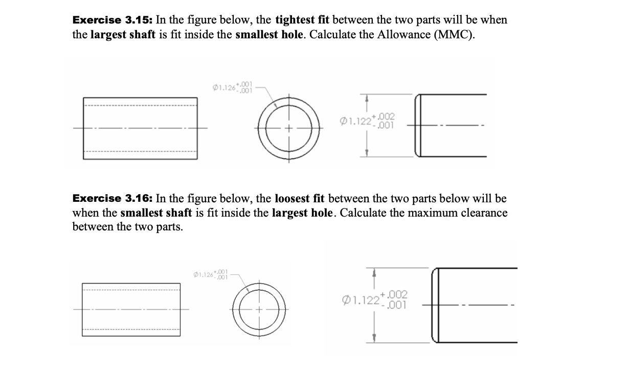 Solved Exercise 3.15: In the figure below, the tightest fit | Chegg.com