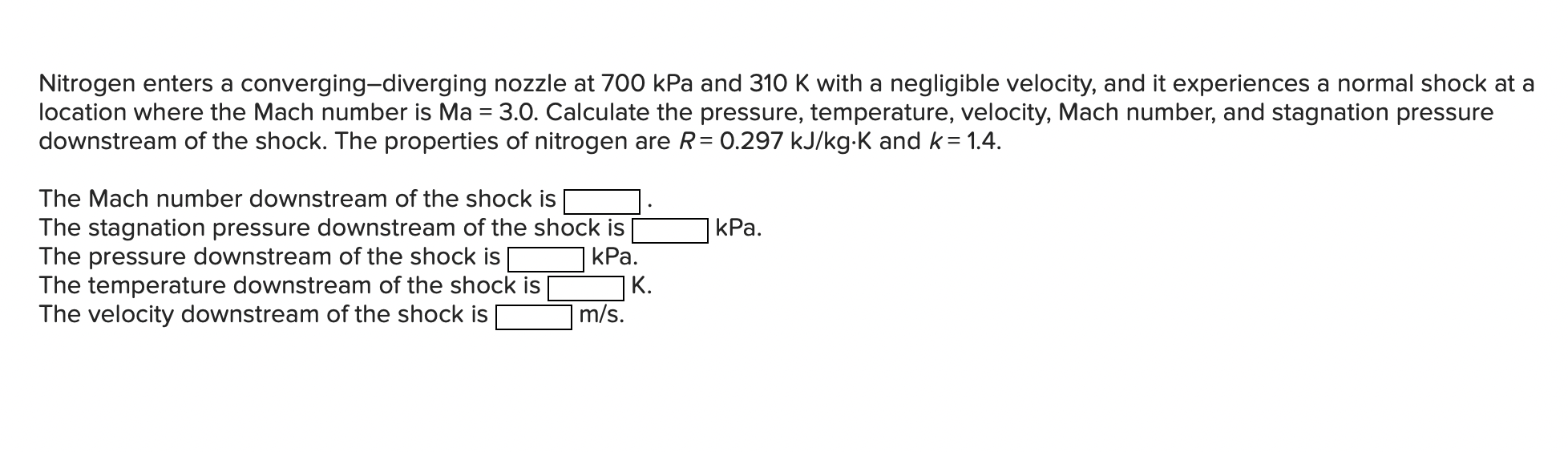 Solved Nitrogen enters a converging-diverging nozzle at | Chegg.com