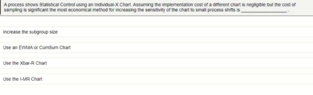 Solved A process shows Statistical Control using an | Chegg.com