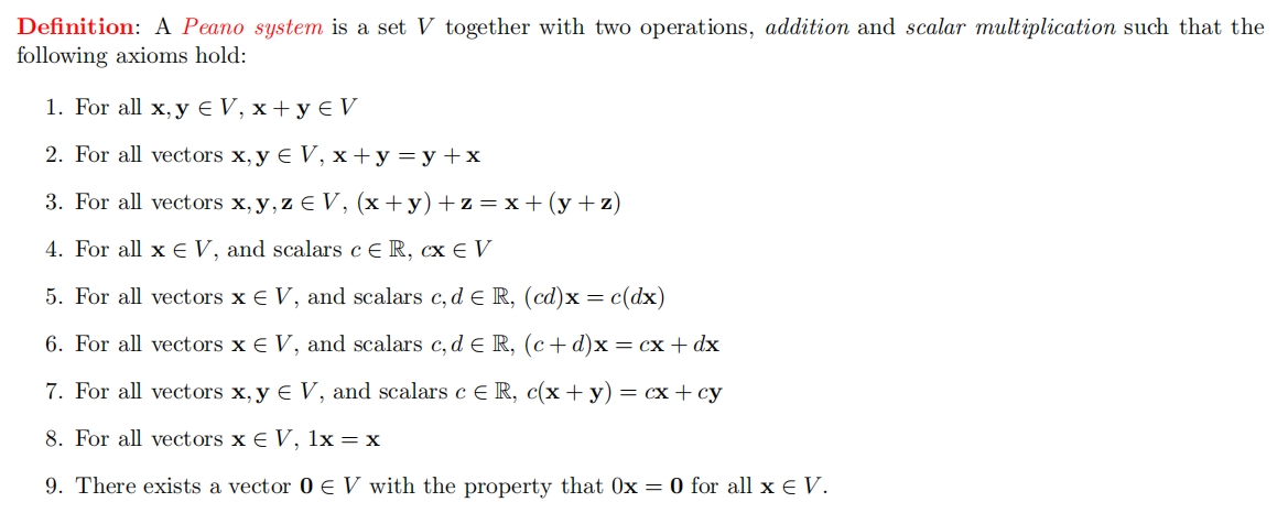 Solved Definition: A Peano system is a set V together with | Chegg.com