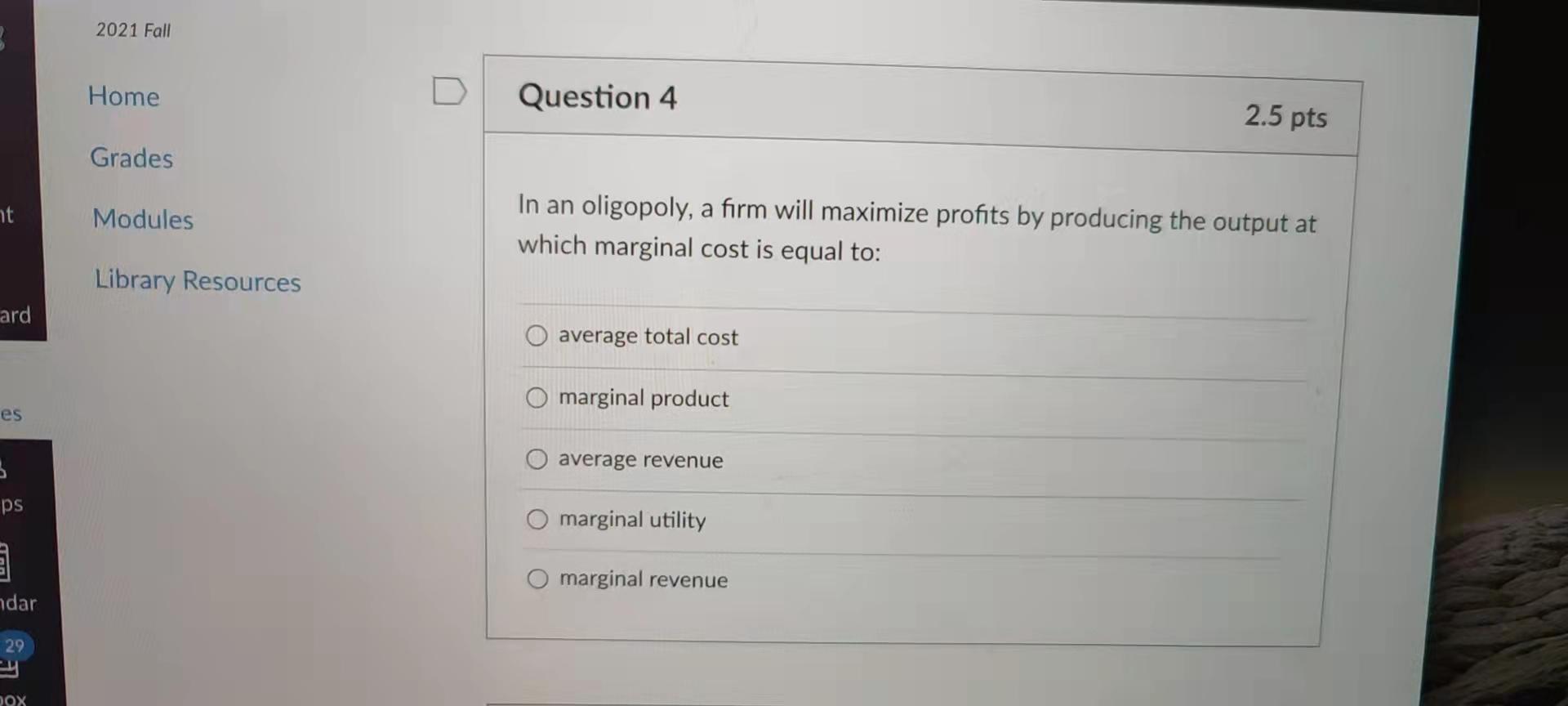 Solved e es Question 2 2.5 pts ules ary Resources A | Chegg.com