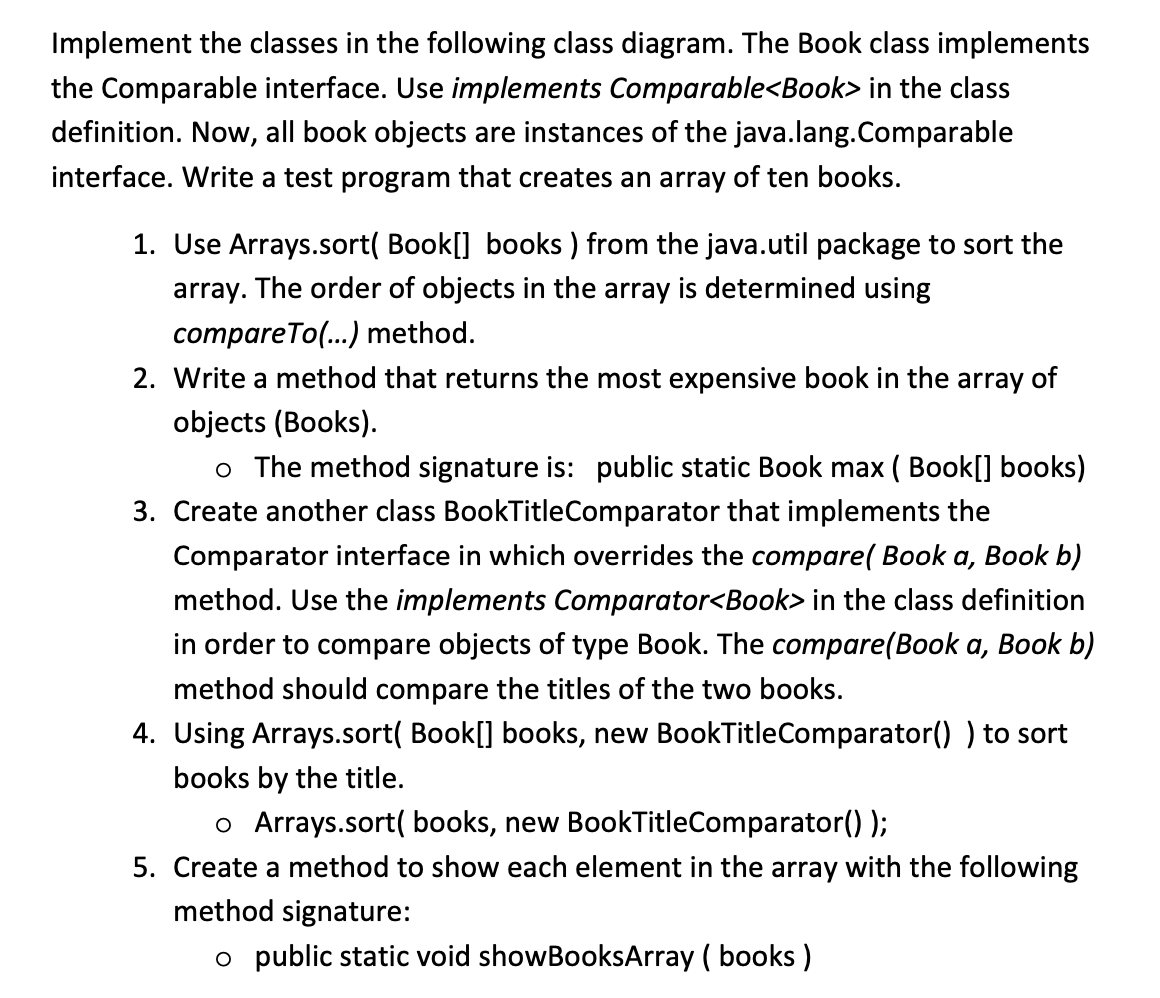 Solved Implement the classes in the following class diagram. | Chegg.com