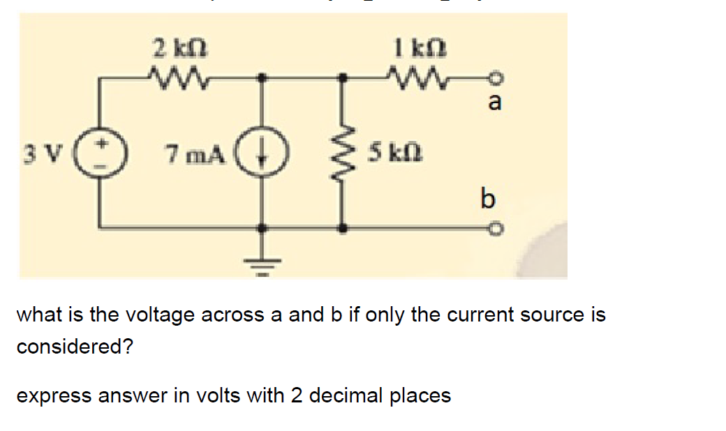 Solved What Is The Voltage Across A And B If Only The | Chegg.com