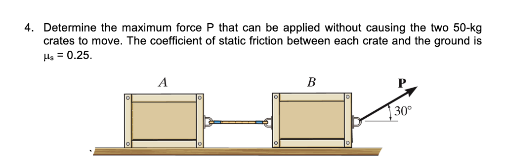 Solved 4. Determine the maximum force P that can be applied | Chegg.com