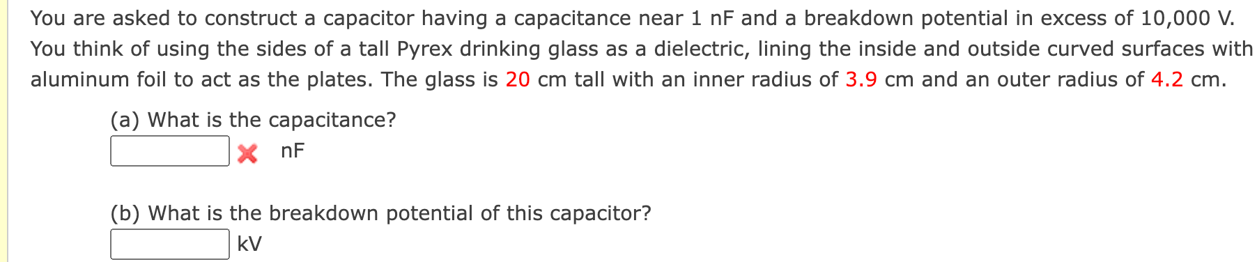 Solved You are asked to construct a capacitor having a | Chegg.com