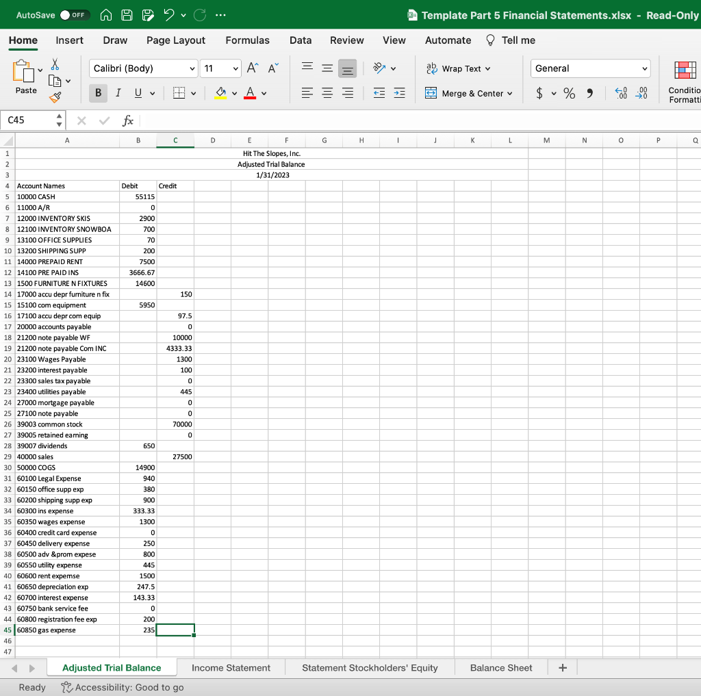 Solved May you help me prepare an income statement? the | Chegg.com