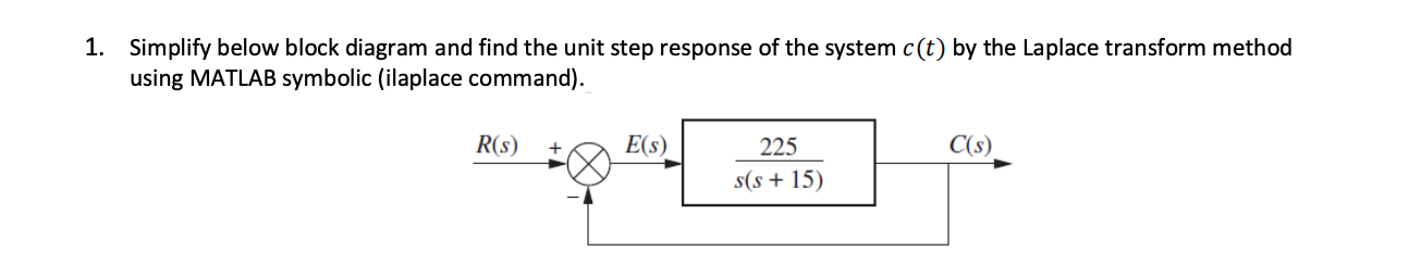 Solved 1. Simplify below block diagram and find the unit | Chegg.com