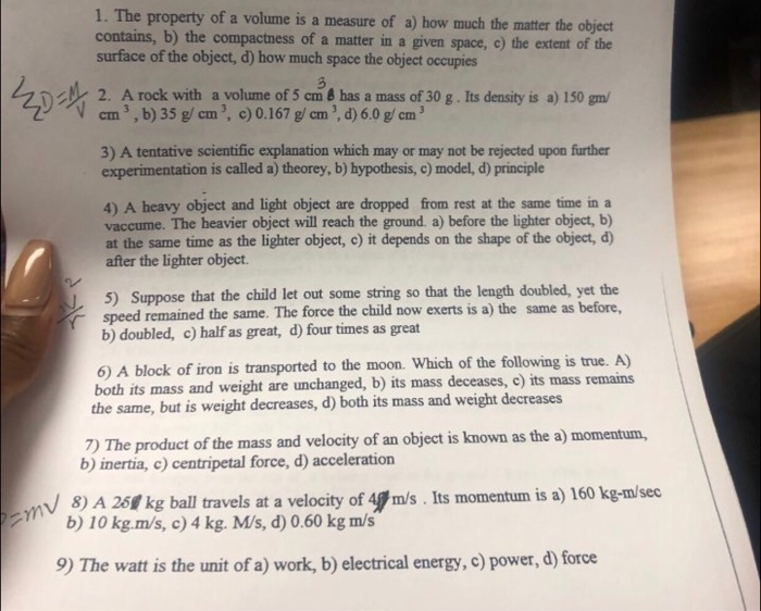 the compactness or amount of matter in a given volume