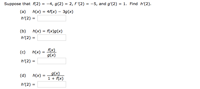 Solved Suppose That F 2 4 G 2 2 F 2 5 And G Chegg Com