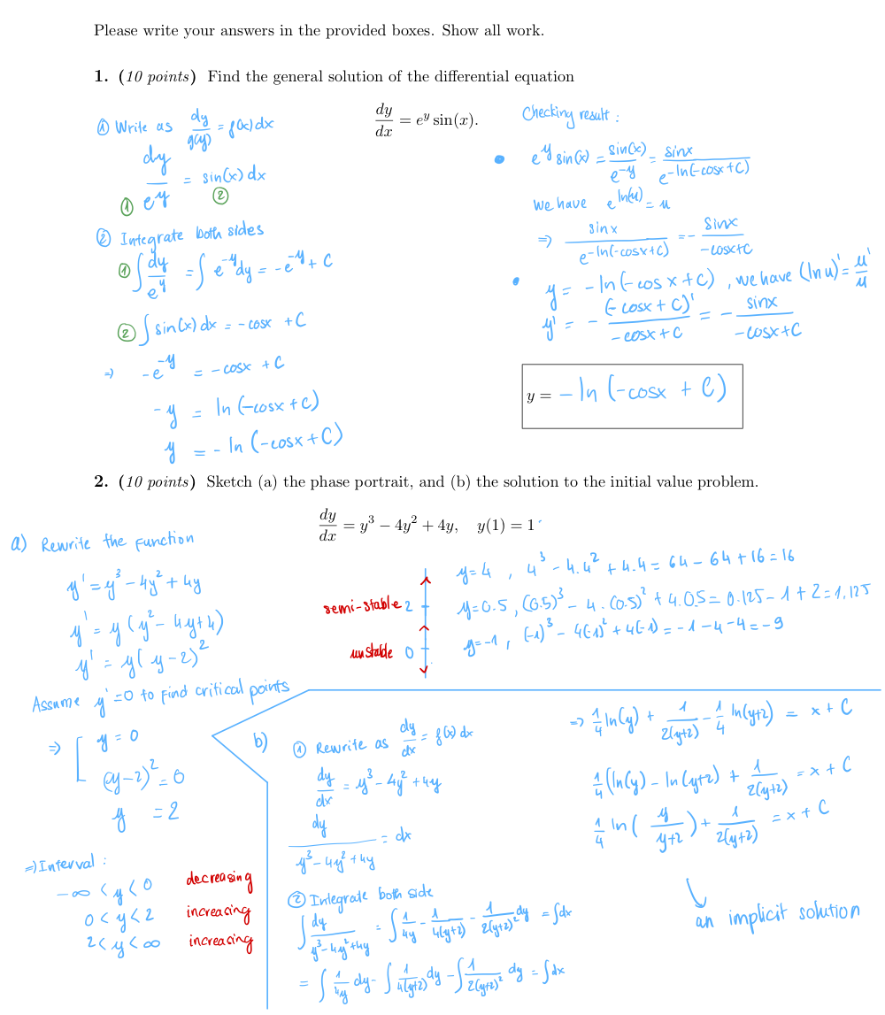 Solved Please write your answers in the provided boxes. Show | Chegg.com
