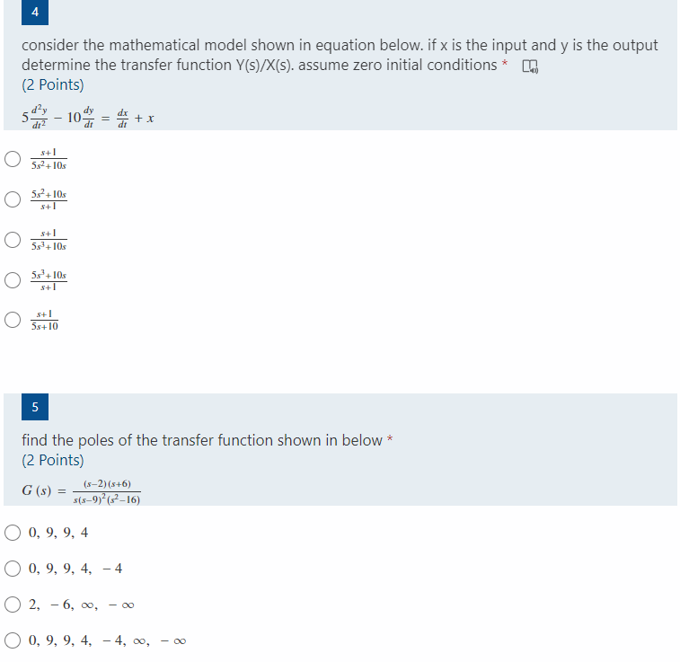 Solved Consider The Mathematical Model Shown In Equation | Chegg.com