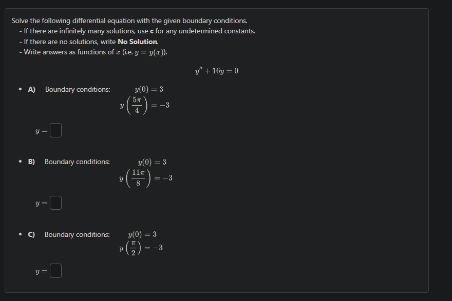 Solved Solve The Following Differential Equation With The | Chegg.com