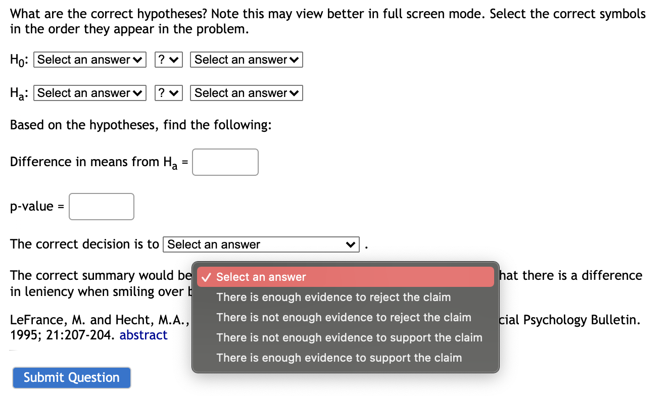 Solved Question 1 You Are Testing The Claim That | Chegg.com | Chegg.com