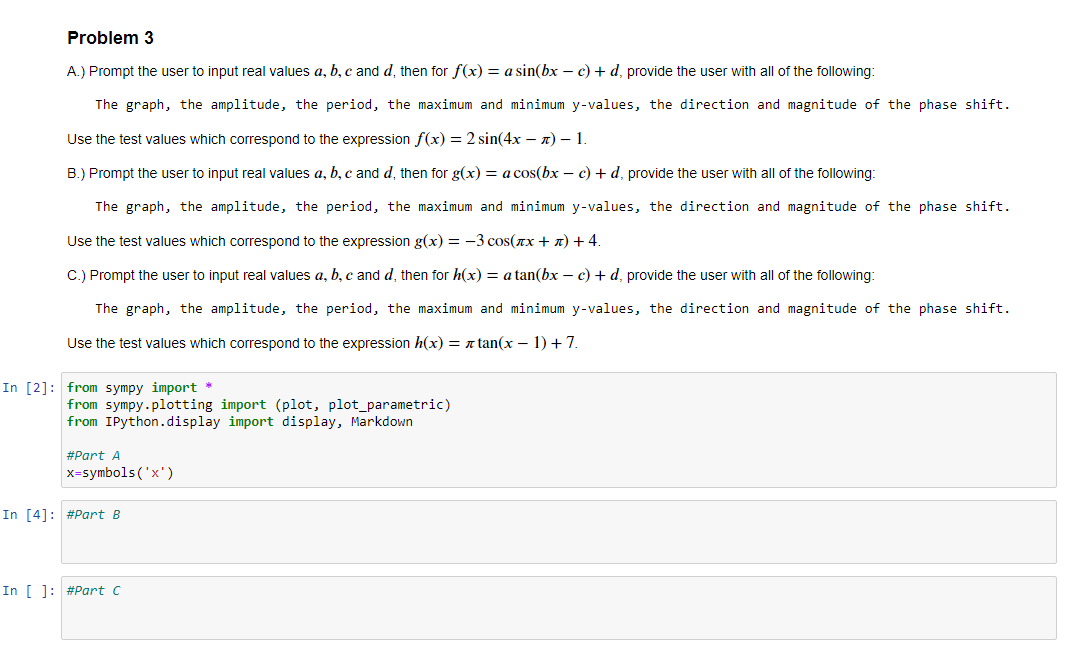 Solved Problem 1 Define a function point Trig(x,y) that | Chegg.com