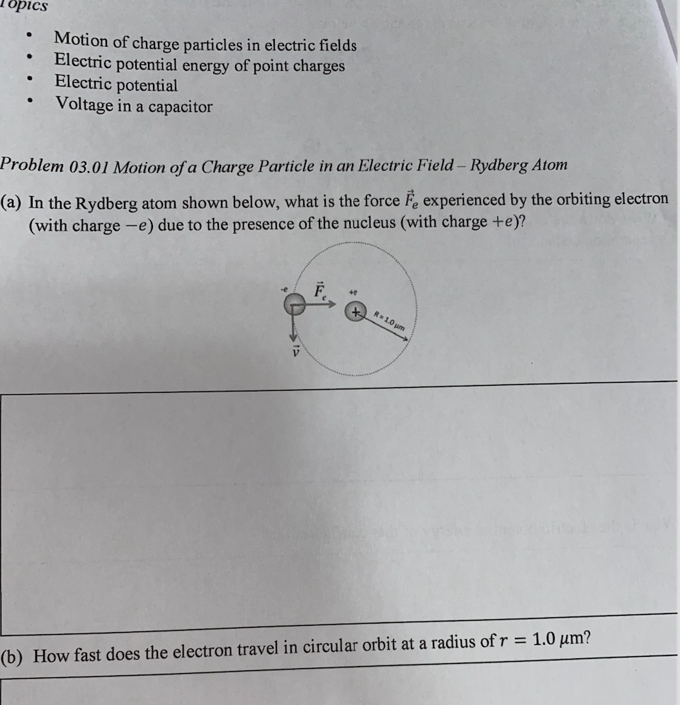 Solved Motion Of Charge Particles In Electric Fields | Chegg.com