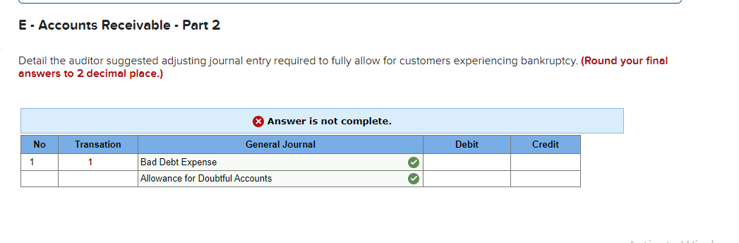 Detail the auditor suggested adjusting journal entry | Chegg.com