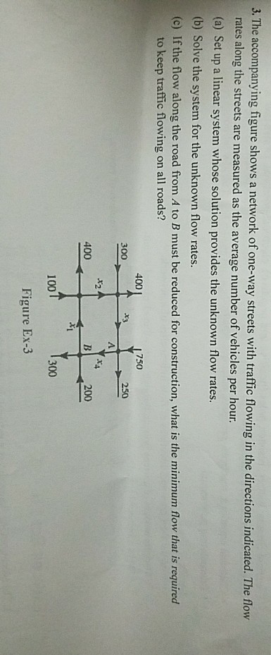 Solved 3. The accompanying figure shows a network of one-way | Chegg.com