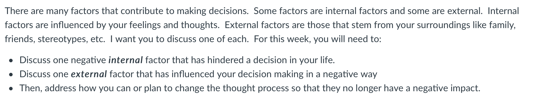 Solved There are many factors that contribute to making | Chegg.com