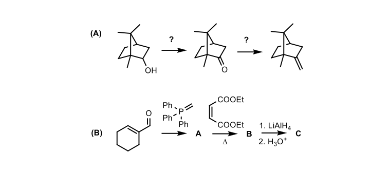 Solved (A) “在一起 - COOEt Ph、 Phi Ph (B) o A COOEt 1. LiAlH4 B | Chegg.com