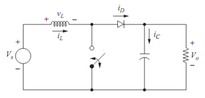 Solved A boost converter shown in the below figure has Vs = | Chegg.com