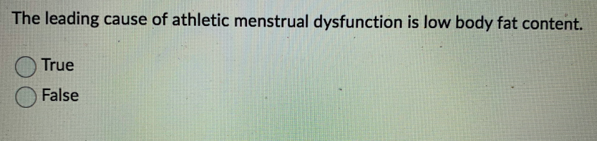 solved-the-leading-cause-of-athletic-menstrual-dysfunction-chegg