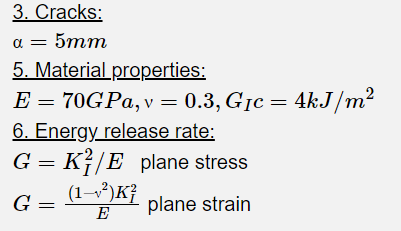 Solved a) Determine the mode I stress intensity factor (in | Chegg.com