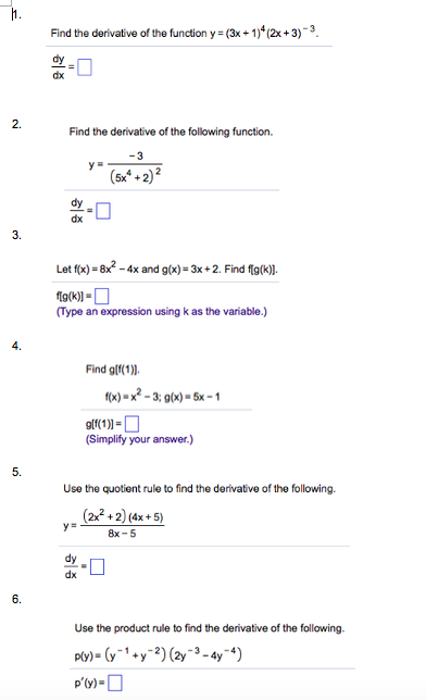 solved-find-the-derivative-of-the-function-y-3x-1-2x-3-3-chegg