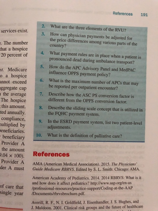 The Components Used To Calculate The Medicare Physician Fee Schedule Are