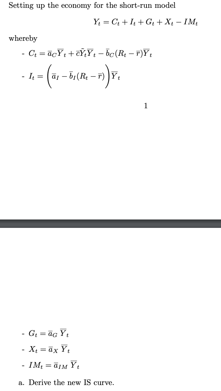 Solved Consider The Keynesian Cross Pe C I G Whereby C Chegg Com