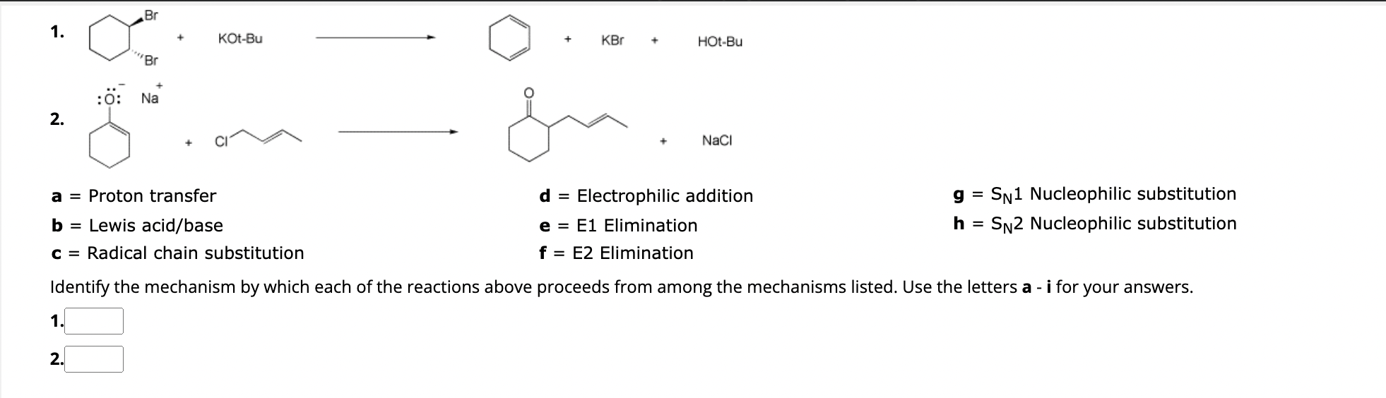 Solved 1. acetone Aqueous 2. a= Proton transfer d = | Chegg.com