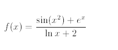 Solved f(x)=lnx+2sin(x2)+ex | Chegg.com