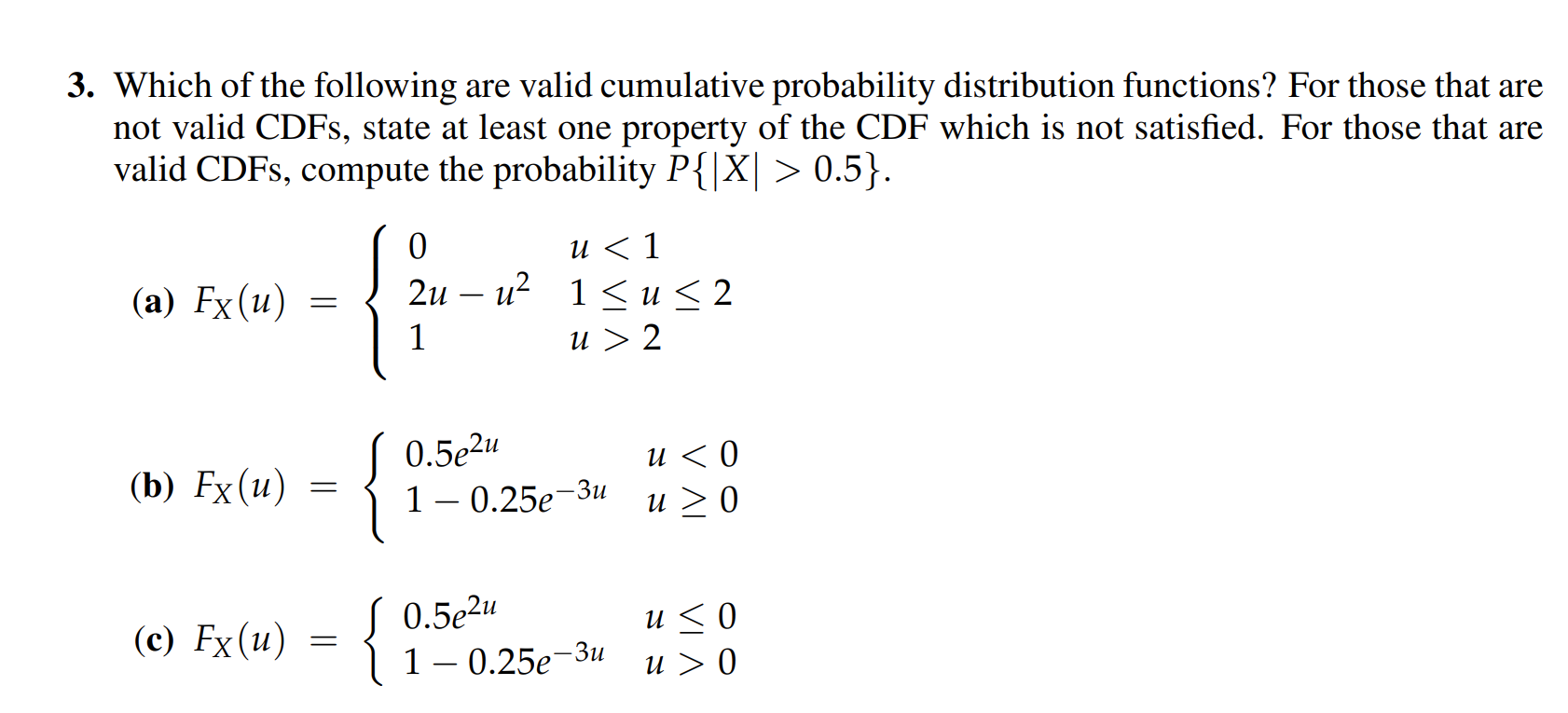 Solved 3. Which of the following are valid cumulative | Chegg.com