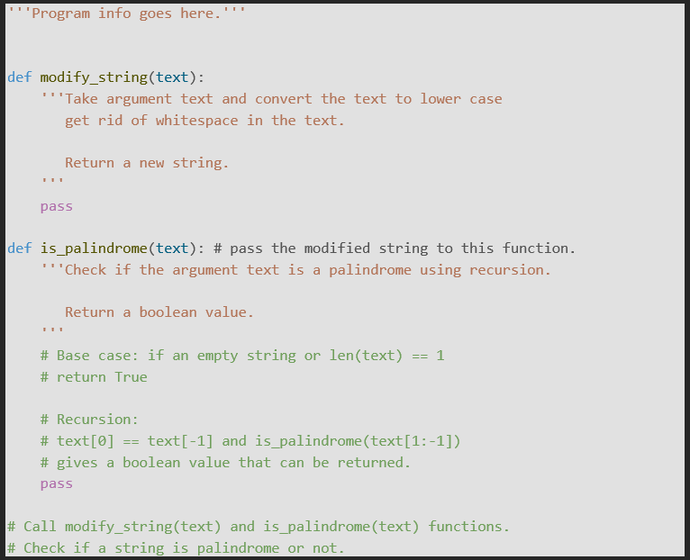 Solved Implementation: The basic idea is: our program | Chegg.com
