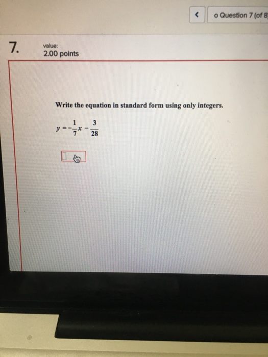 Solved Write the equation in standard form using only