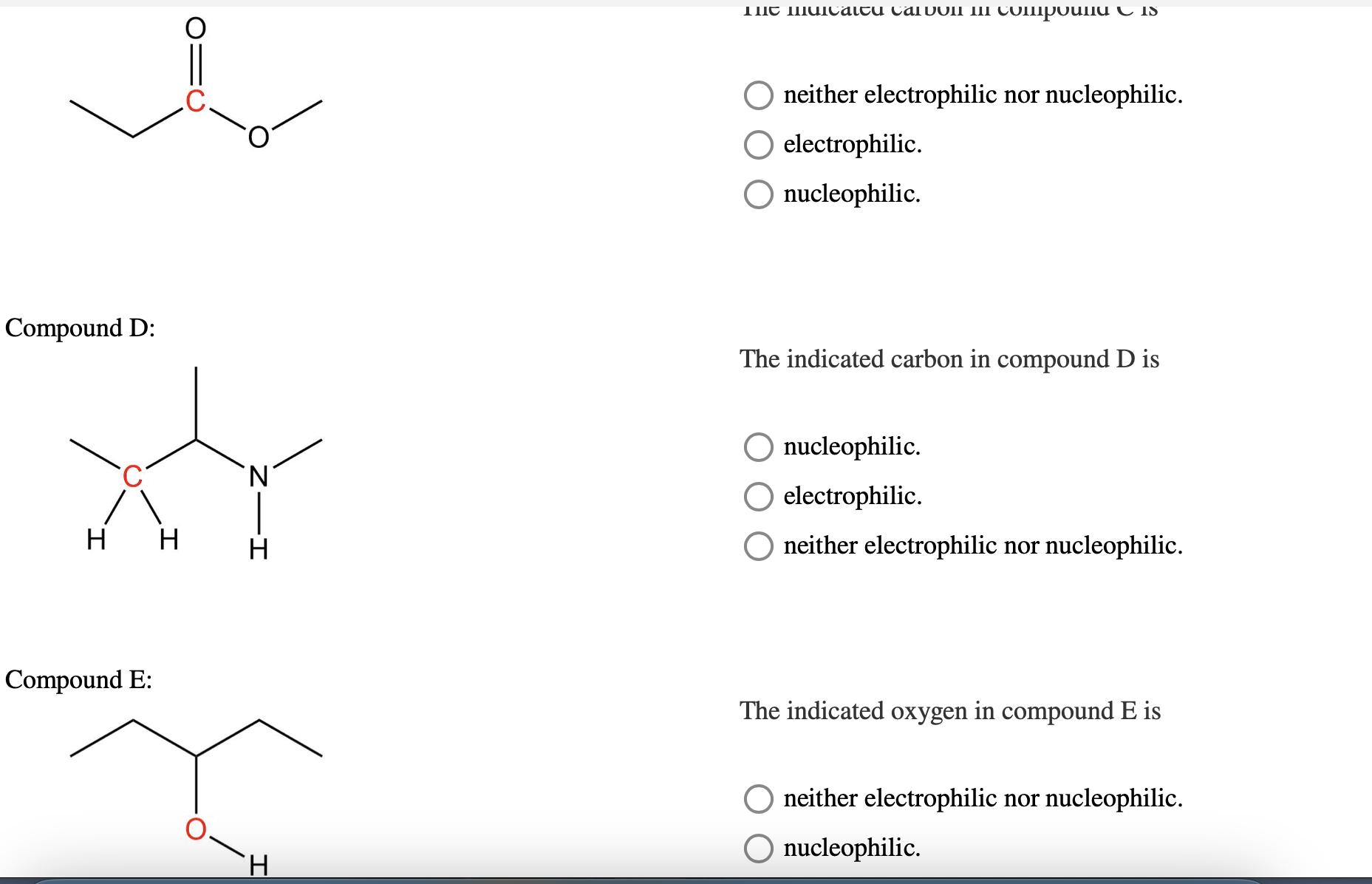 Solved For each of the sites specified in the molecules, | Chegg.com
