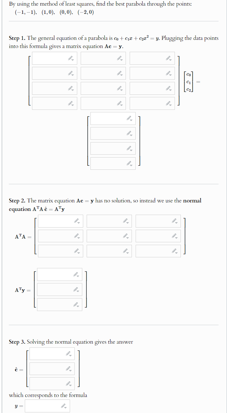 Solved By using the method of least squares, find the best | Chegg.com