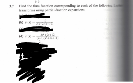 Solved 3.7 00 Find the time function corresponding to each | Chegg.com