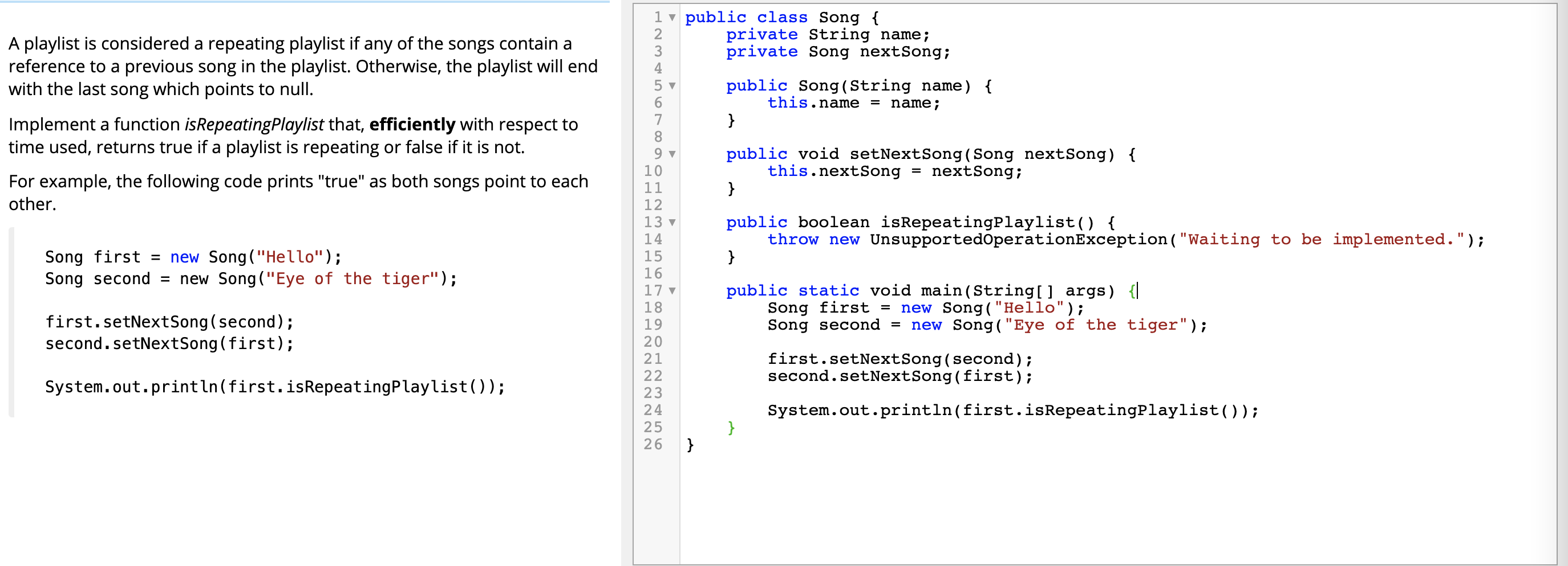 Solved A playlist is considered a repeating playlist if any | Chegg.com