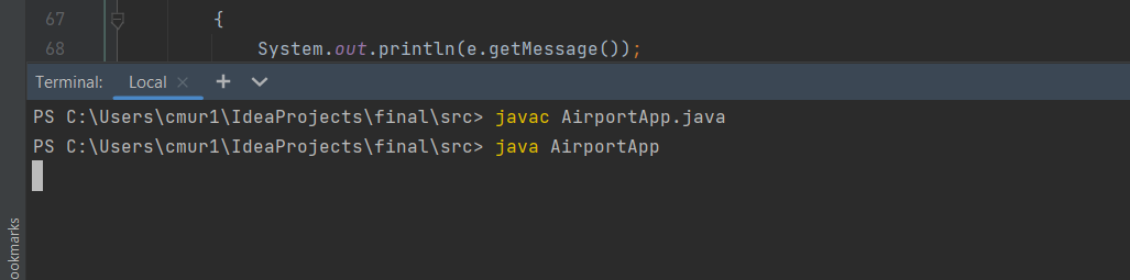 My main Java program won't execute when I run it on | Chegg.com