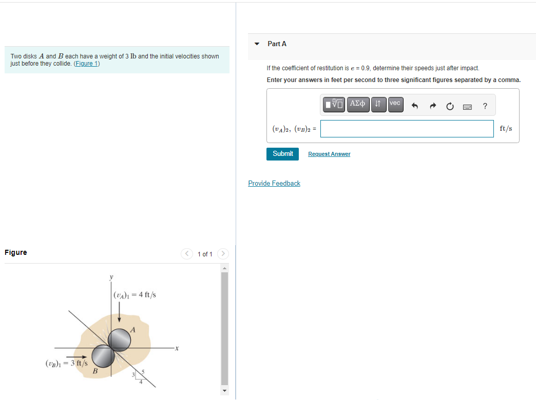 Two disks A and B each have a weight of 3lb and the | Chegg.com