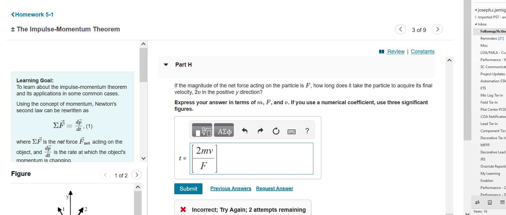 Solved ± The Impulse-Momentum Theorem Learning Goal: To | Chegg.com
