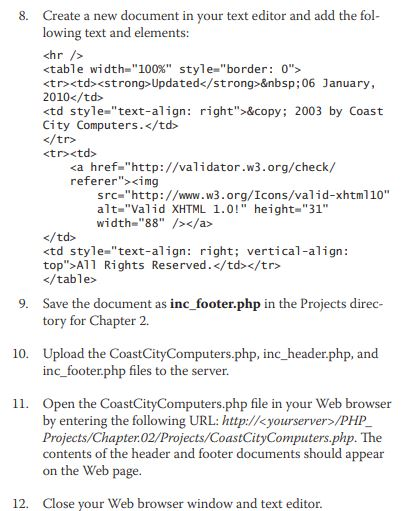 Solved 1. Create a new document in your text editor and type | Chegg.com