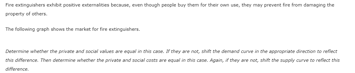 Solved Fire extinguishers exhibit positive externalities | Chegg.com