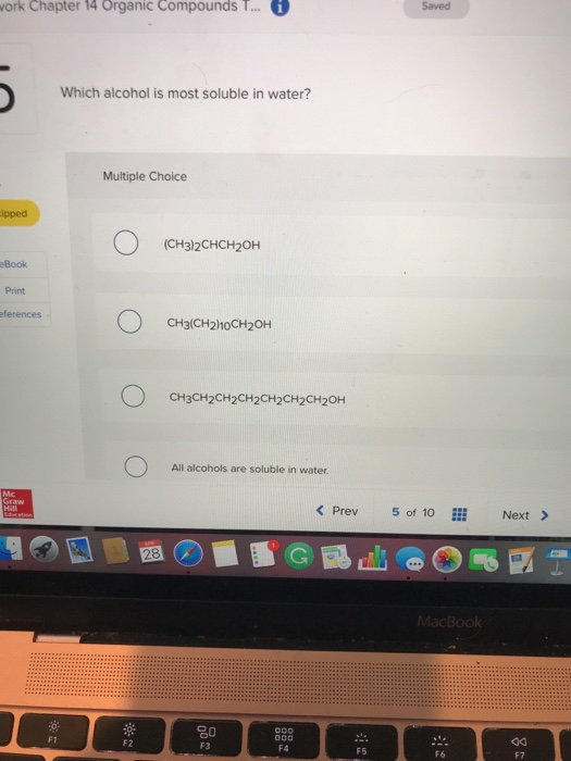 Solved ork Chapter 14 Organic Compounds T...。 Saved Which | Chegg.com