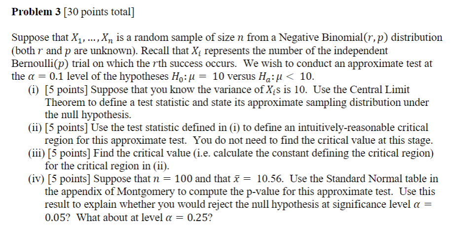 Solved Problem 3 [30 points total] Suppose that X1, ..., Xn | Chegg.com