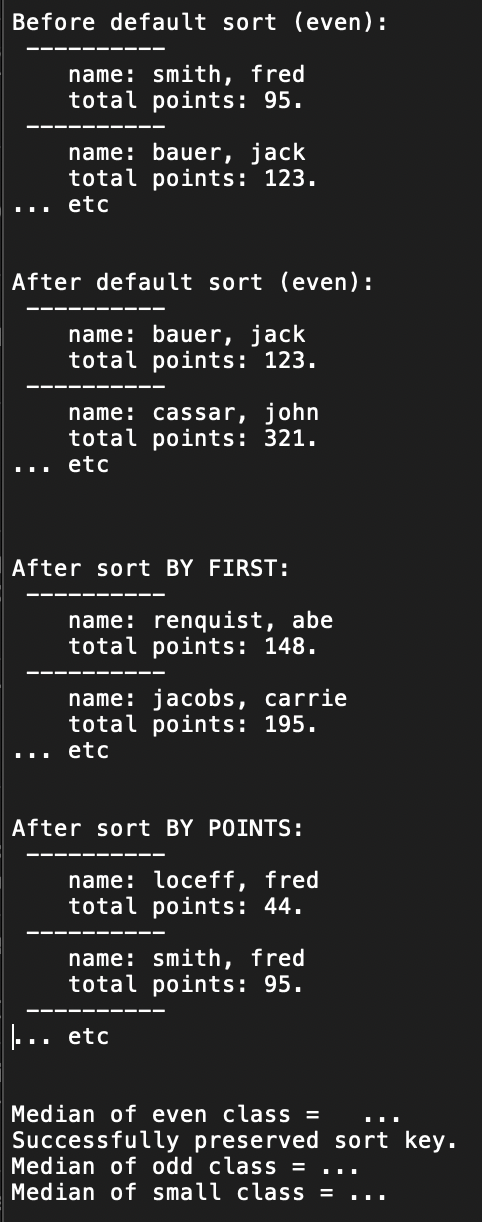 Solved PYTHON Assignment - Changing Sort Keys Thanks a bunch | Chegg.com
