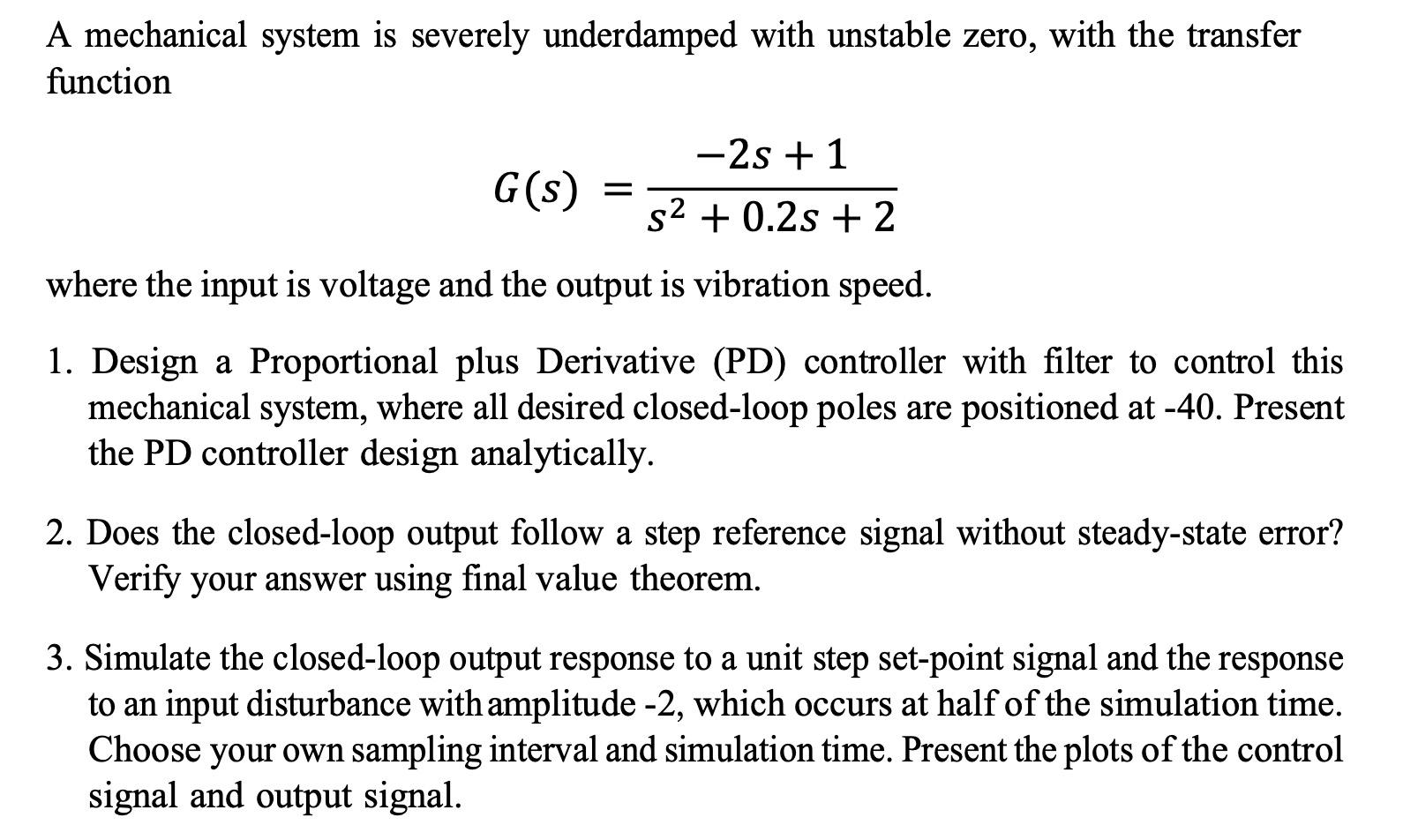 Solved A mechanical system is severely underdamped with | Chegg.com