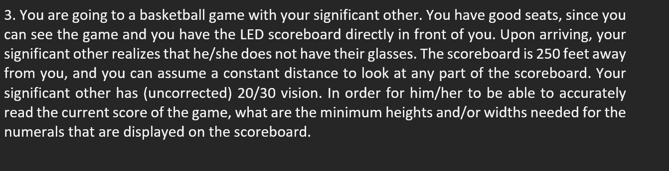 Solved 3. You are going to a basketball game with your | Chegg.com