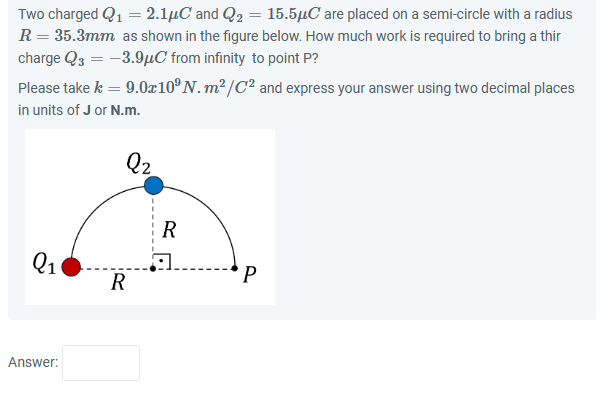 Solved Two charged Q1=2.1μC and Q2=15.5μC are placed on a | Chegg.com